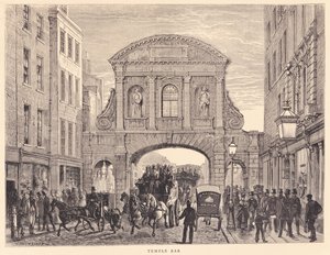 Temple Bar i Fleet Street, ca. 1870 af Edward Henry Fahey