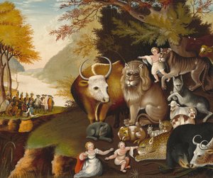 Fredelige Rige, ca. 1834. af Edward Hicks