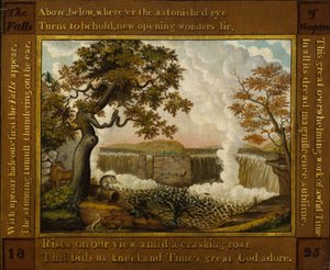Niagara-vandfaldene, ca. 1825. af Edward Hicks
