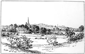 Stratford-upon-Avon, Warwickshire, set fra sydøst, 1885.