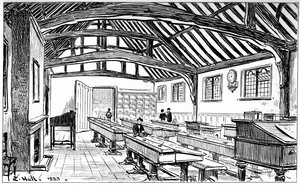Gymnasieskolen, Stratford-upon-Avon, Warwickshire, 1885.