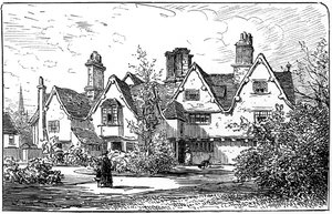 Dr. John Halls hus, Stratford-upon-Avon, Warwickshire, 1885.