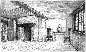 Værelset, hvor Shakespeare blev født, Stratford-upon-Avon, Warwickshire, 1885. af Edward Hull