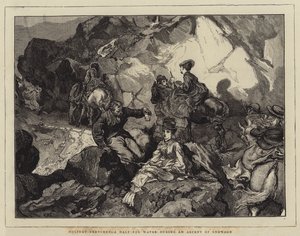 Ferieskitser, et stop for vand under en bestigning af Snowdon af Edward John Gregory