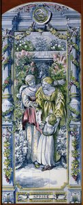 Spring, fra en serie af flisepaneler, designet af Sir Edward Poynter og lavet af Minton, Campbell and Company, til det hollandske køkken, 1867-8 (keramik) af Edward John Poynter