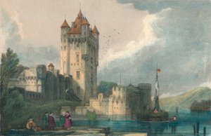 De gotiske tårne i Ellfeld, c1834. af Edward John Roberts