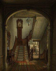 Gammelt ur på trappen, 1868