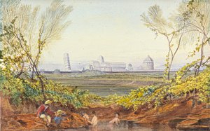 Et hvil på vej til Pisa af Edward Lear