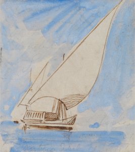 Båd på Nilen af Edward Lear