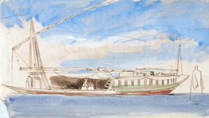 Båd på Nilen af Edward Lear