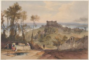 Bracciano Views of Rom og dens omgivelser, tavle 2, 1841. af Edward Lear
