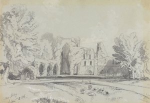 Calder Abbey, 12. september 1836 af Edward Lear