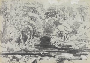 Calder Bridge af Edward Lear