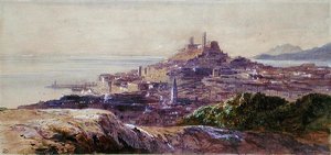 Cannes (akvarel på papir) af Edward Lear