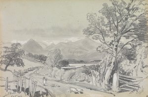 Derwentwater, september 1836 af Edward Lear