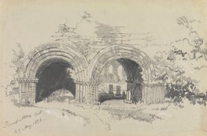 Furness Abbey East, 29. august 1836 af Edward Lear