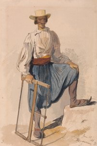 Græsk skovhugger, 13. juni /56 af Edward Lear