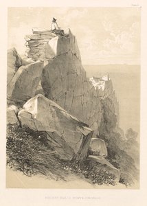 Illustreret udflugt i Italien vol. II: Gamle mure, Monte Circello, 1846. af Edward Lear