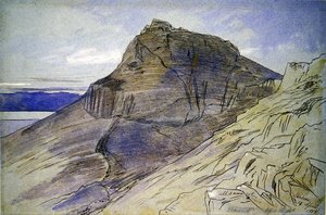 Masada ved det Døde Hav af Edward Lear