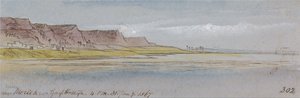 Nær Mereeh eller Garf Hossayn, kl. 16.00, 31. januar 1867 (302) af Edward Lear