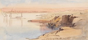 I nærheden af Theben; kl. 9.00, den 18. januar 1867 (194) af Edward Lear