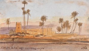 I nærheden af Wady Halfeh af Edward Lear