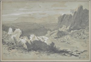 Olevano af Edward Lear