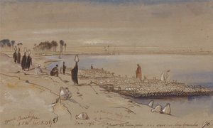 Overfor Beni Hassan af Edward Lear