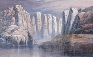 Flodpasset mellem golde klipper af Edward Lear