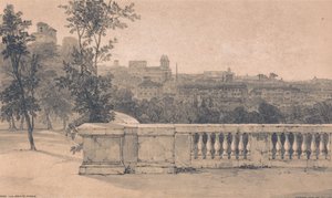 Rom set fra Monte Pincio af Edward Lear
