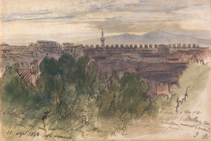 Salonica, fra mit værelsesvindue, 11. september 1848, efter solnedgang af Edward Lear