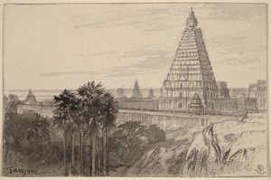 Tanjore, Indien af Edward Lear