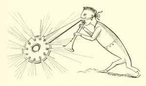 Dongen med en lysende næse (gravering) af Edward Lear