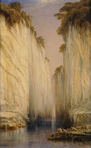 The Marble Rocks - Nerbudda Jubbulpore, 1882 af Edward Lear