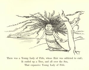 Der var en ung dame fra Firle, hvis hår var afhængig af krølle af Edward Lear