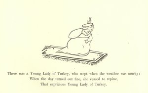 Der var en ung dame fra Tyrkiet, som græd, når vejret var grumset af Edward Lear