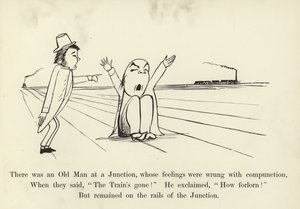 Der var en gammel mand ved et kryds, hvis følelser var forkerte med hensyn af Edward Lear