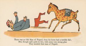Der var en gammel mand fra Nepaul, fra hans hest havde et frygteligt fald, fra 