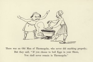Der var en gammel mand fra Thermopylae, som aldrig gjorde noget ordentligt af Edward Lear