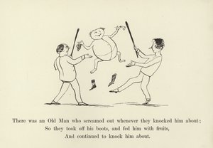 Der var en gammel mand, som skreg ud, hver gang de væltede ham af Edward Lear
