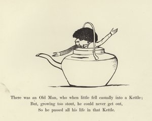 Der var en gammel mand, som da han var lille faldt henkastet ned i en kedel af Edward Lear