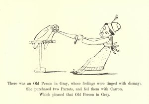 Der var en gammel person i gråt, hvis følelser var præget af forfærdelse af Edward Lear