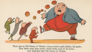 Der var en gammel person fra Chester, som flere små børn plagede, fra 