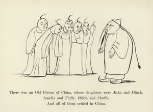 Der var en gammel person i Kina, hvis døtre var Jiska og Dinah af Edward Lear