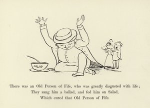 Der var en gammel person af Fife, som var meget væmmet af livet af Edward Lear
