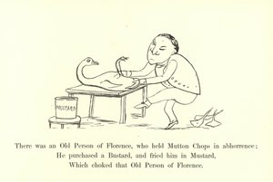 Der var en gammel person i Firenze, som afskyr fårekoteletter. af Edward Lear