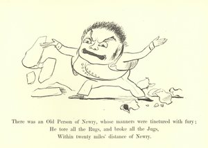 Der var en gammel mand fra Newry, hvis manerer var farvet af vrede af Edward Lear