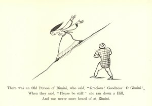 Der var en gammel person fra Rimini, som sagde: Nådig! Godhed! AF Tvillingerne! af Edward Lear