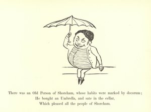 Der var en gammel mand fra Shoreham, hvis vaner var præget af anstændighed af Edward Lear