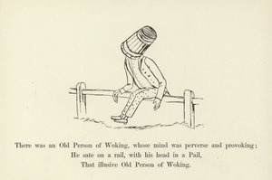 Der var en gammel Woking-person, hvis sind var pervers og provokerende af Edward Lear